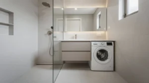 salle de bain 3m2 avec lave-linge