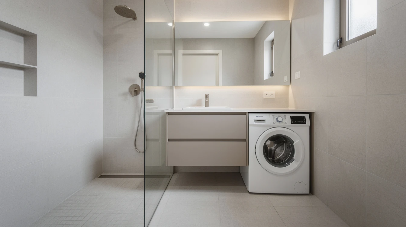 Salle de bain 3m2 avec lave-linge : agencement expert